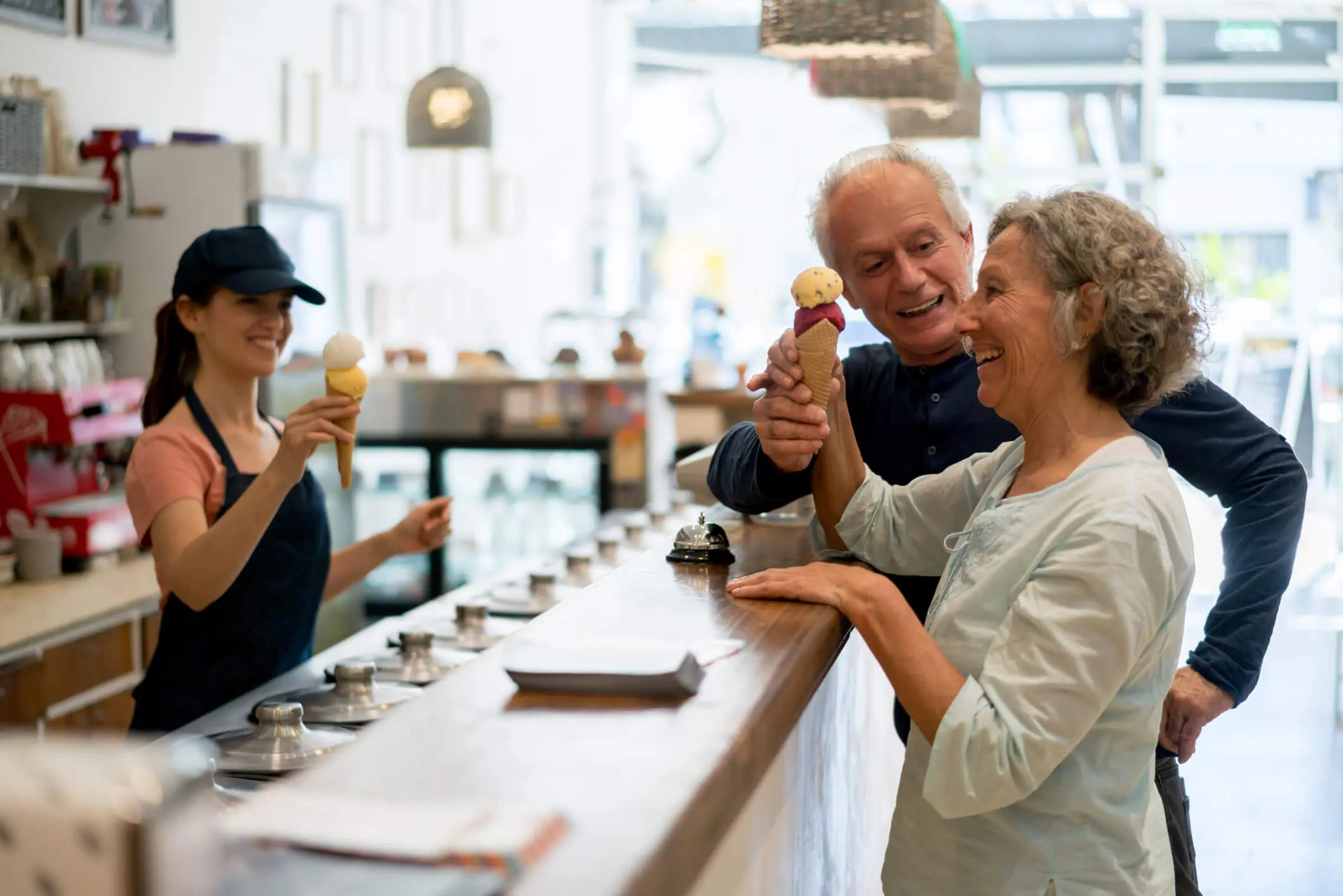 Atendimento da sorveteria